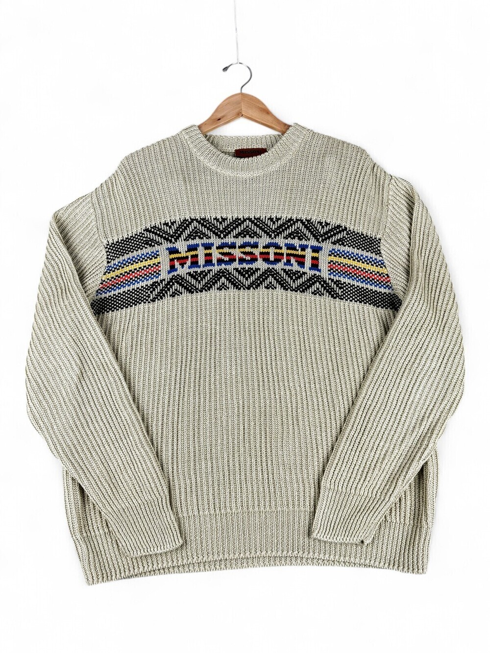 Missoni Men's Logo Intarsia Crewneck Sweater - Size L